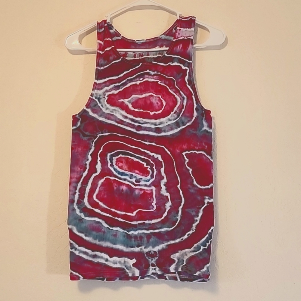 NEW custom tie dyed Tank top, size Medium mens/unisex